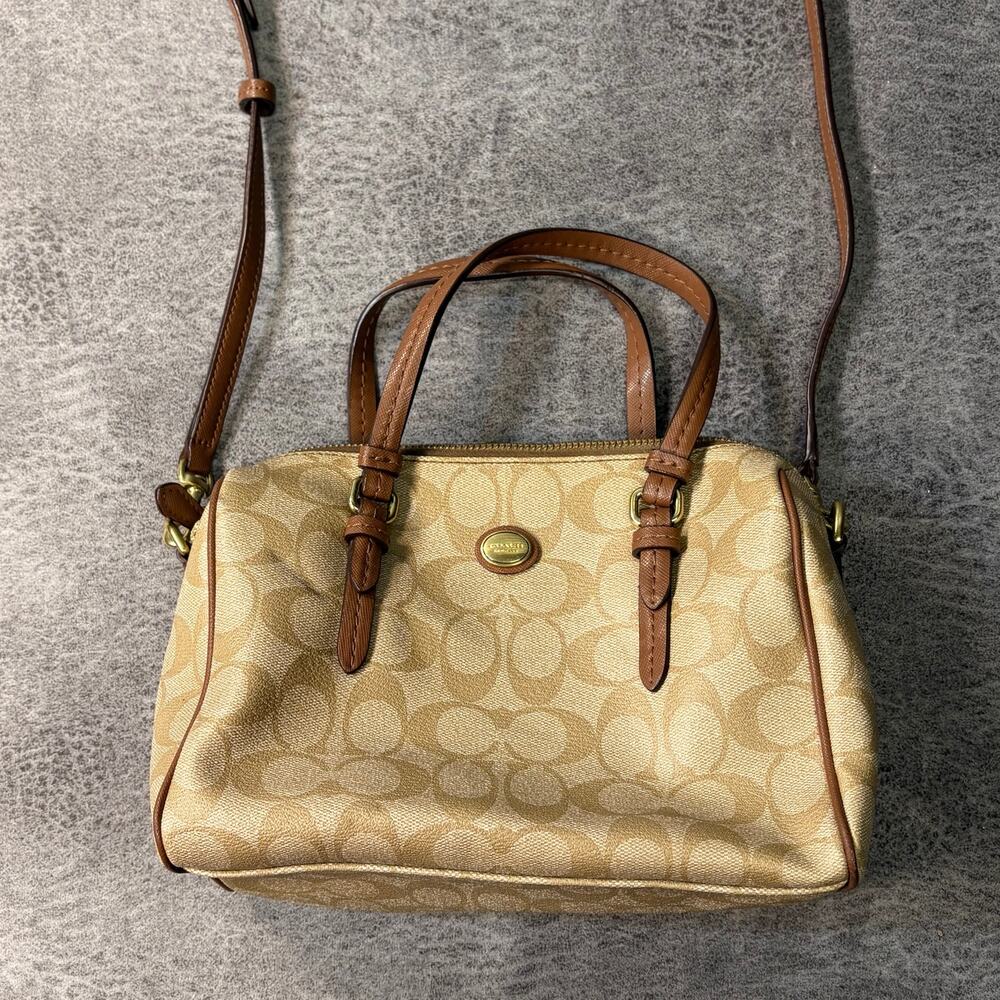 Coach Peyton Signature Bennet Mini Satchel Crossbody Bag